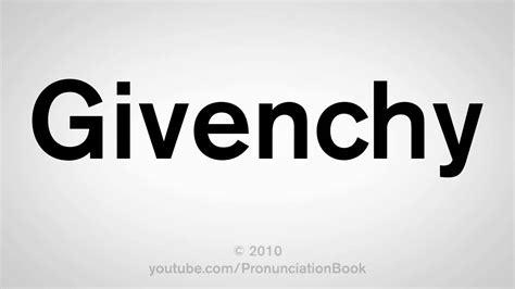 how do you pronounce givenchy